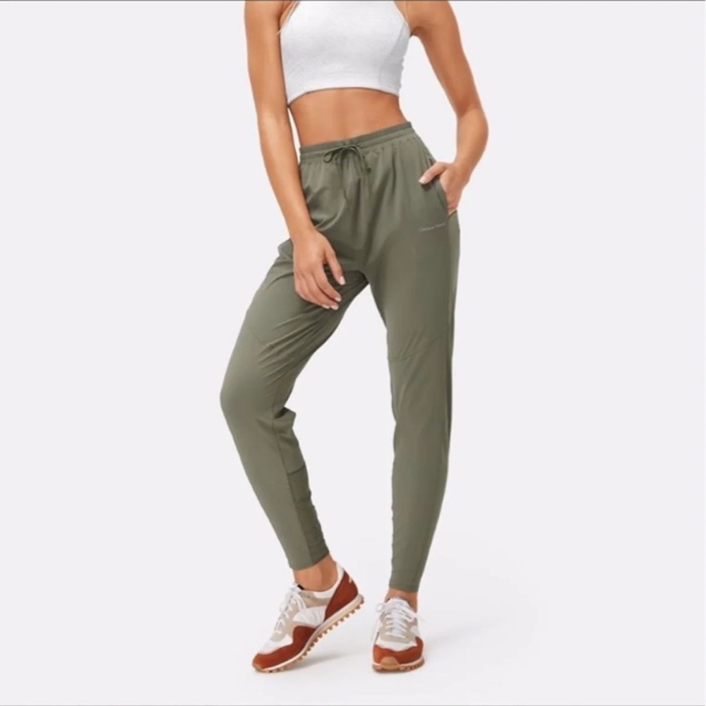 Outdoor Voices Olive Green Track Pants Joggers